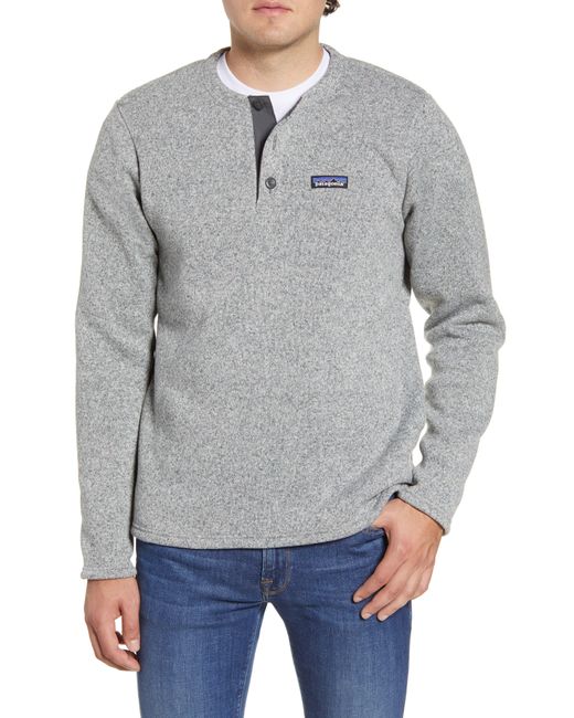 Patagonia Gray Better Sweater Henley Pullover for men