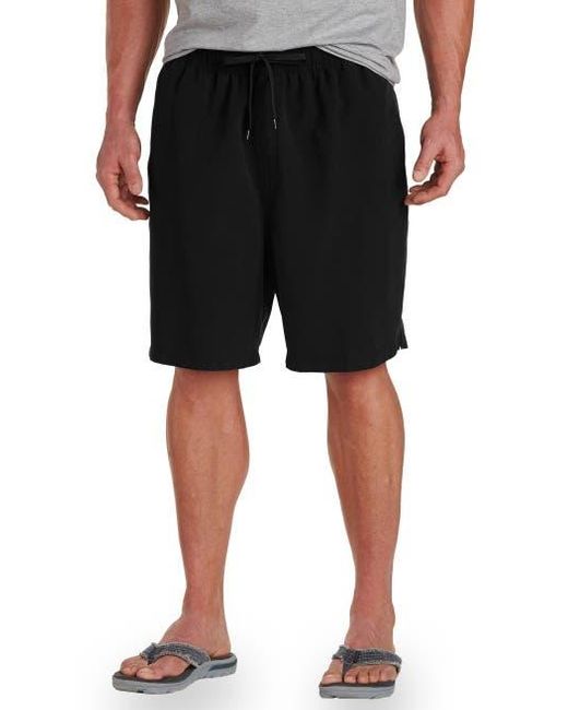Harbor Bay by DXL Black Big & Tall Swim Trunks for men