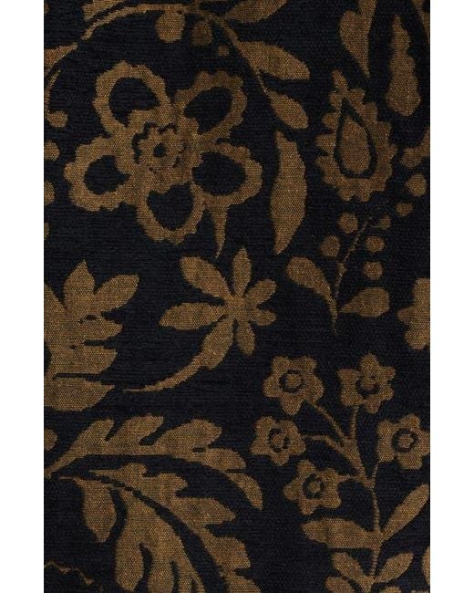 Wax London Brown Iggy Floral Chenille Jacquard Cotton Blend Button-Up Coat for men