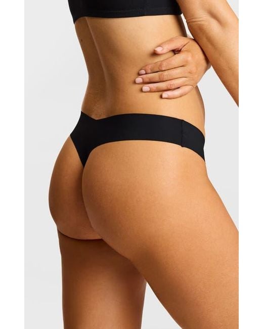 Commando Black Microfiber Thong