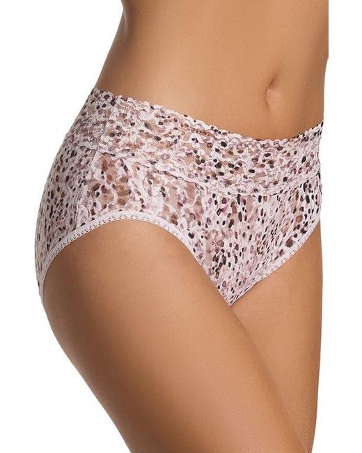 Hanky Panky Brown Print Lace Briefs