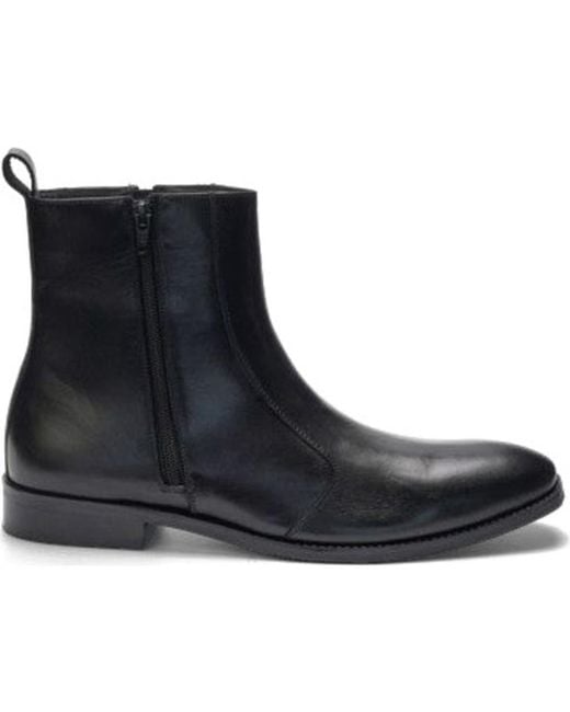 A. Veer Black Lexington Zip Boot for men