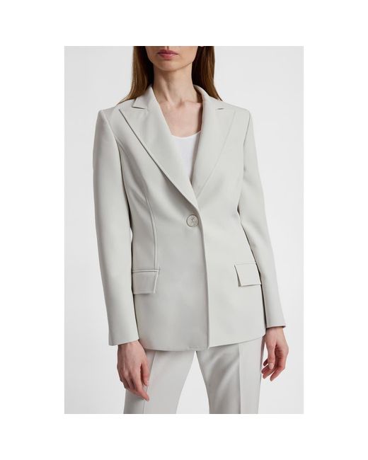 Santorelli Gray Jess Crepe Single Button Jacket