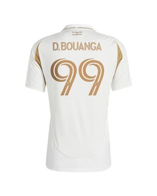 Adidas White Denis Bouanga Lafc 2025 Secondary Replica Player Jersey for men