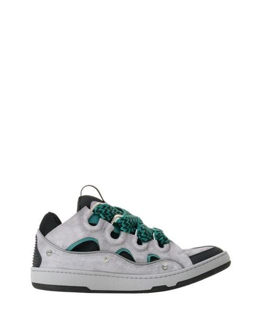 Lanvin Blue Curb Patch Sneakers