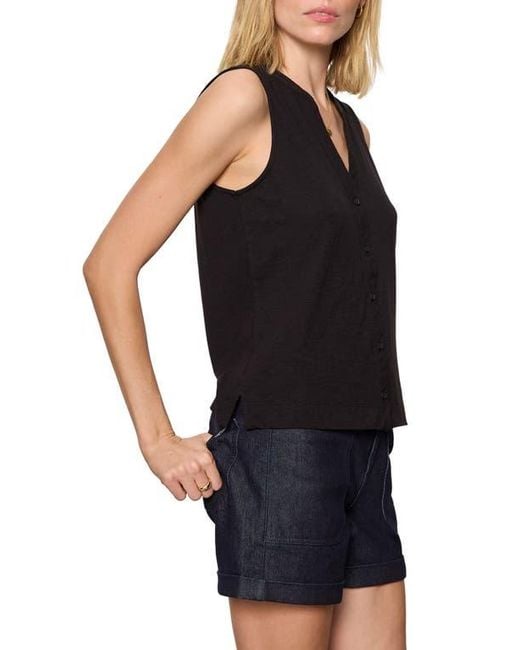 Sanctuary Black All Set Button Tank