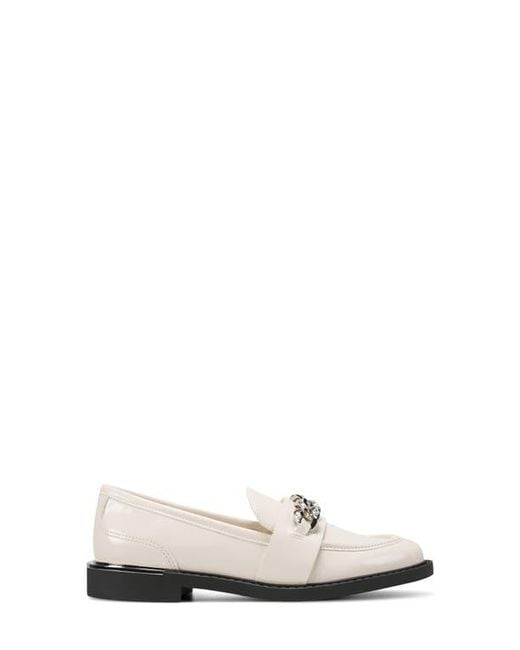 DKNY White Ryleigh Chain Loafer
