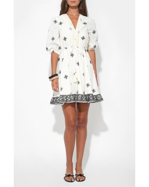adelyn rae embroidered dress Adelyn Rae Ethena Embroidered Midi Dress