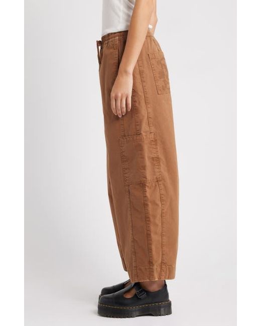 Damson Madder Brown Felix Drawstring Ankle Wide Leg Pants