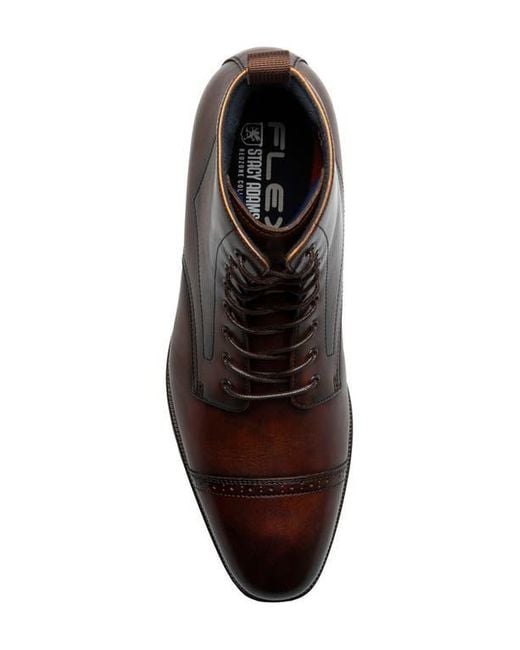 Stacy Adams Brown Henry Cap Toe Boot for men