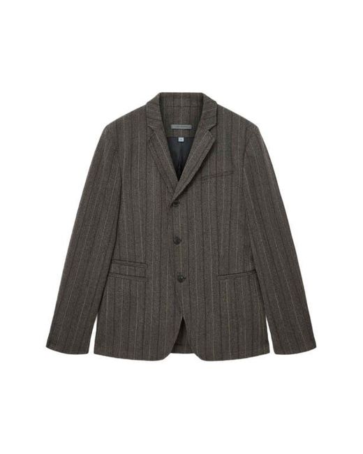 John Varvatos Black Silo Stripe Wool Blazer for men