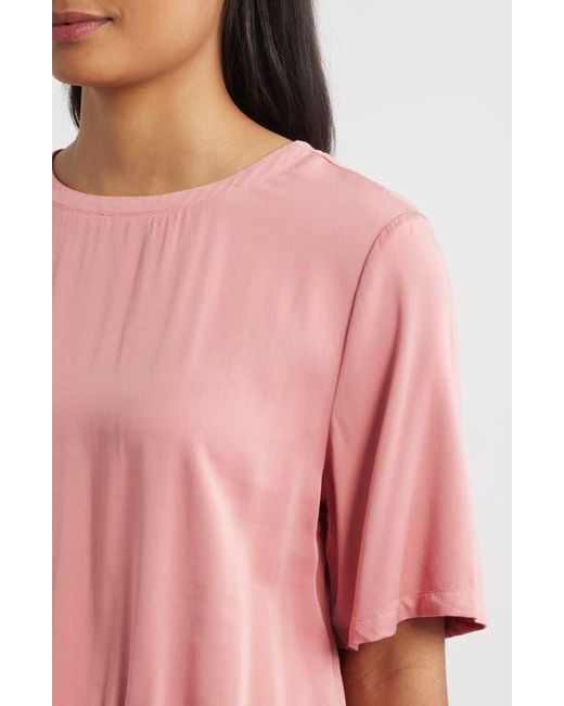Cloth & Stone Pink Elastic Waist Top