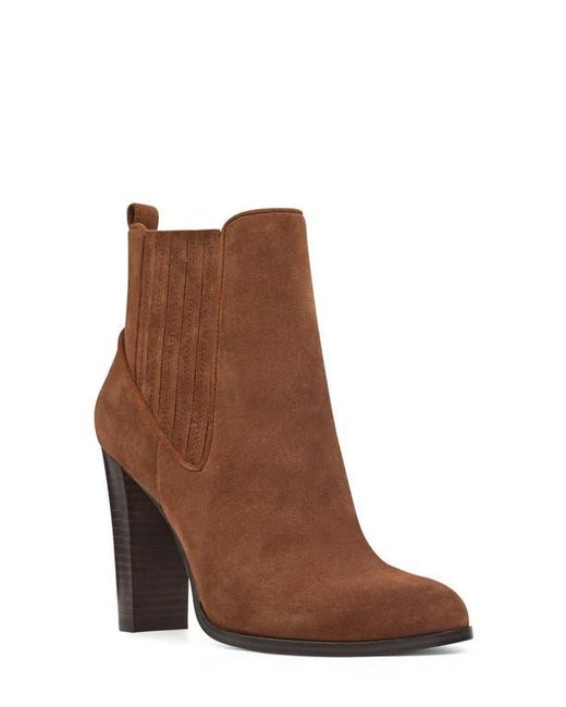 Nine West Women's Brown Crimson Chelsea Bootie