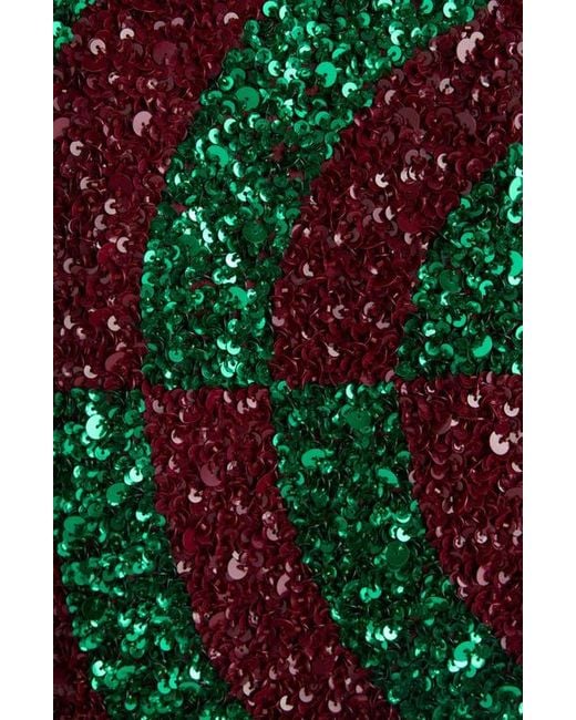 Dries Van Noten Red Abstract Sequin Jacket
