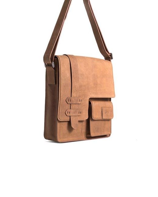 VELEZ Top Grain Leather Messenger Bag - Vintage Crossbody Bag For Men & Women, Fits 11" Tablet, Handmade In Colombia