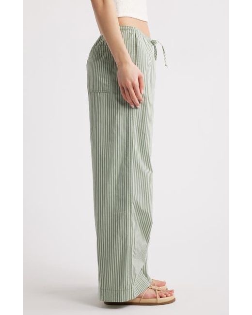 BDG Green Joey Stripe Cotton Drawstring Waist Pants