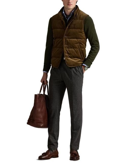 Polo Ralph Lauren Brown 12 Wale Corduroy 650 Fill Power Down Vest for men