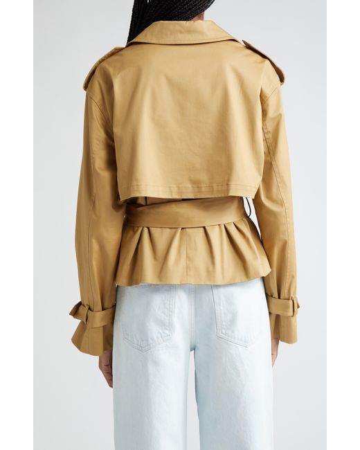 FAVORITE DAUGHTER Natural The Charles Crop Trench Coat