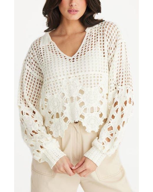 Talisman the Label Natural Pixie Open Stitch Top