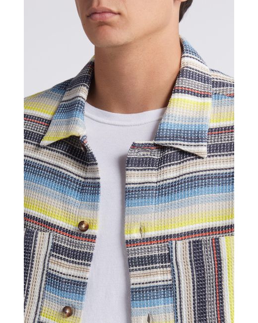 Scotch & Soda Multicolor Stripe Structured Cotton Shirt Jacket for men