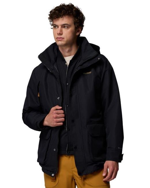 Columbia Black High Cascades 3-In-1 Reversible Hooded Jacket for men