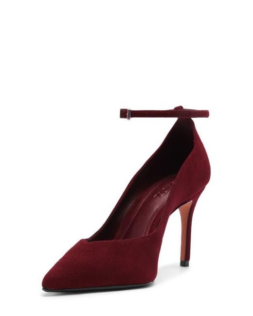 SCHUTZ SHOES Red Mia Ankle Strap Pointed Toe Pump