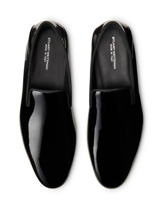 Stuart Weitzman Black Buzz Venetian Loafer for men