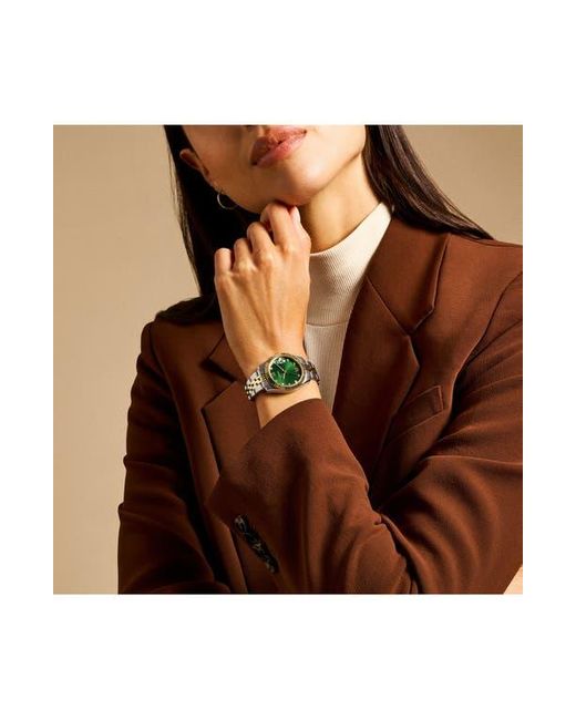 Fossil Brown Scarlette Two-Tone Bracelet Watch, 32Mm