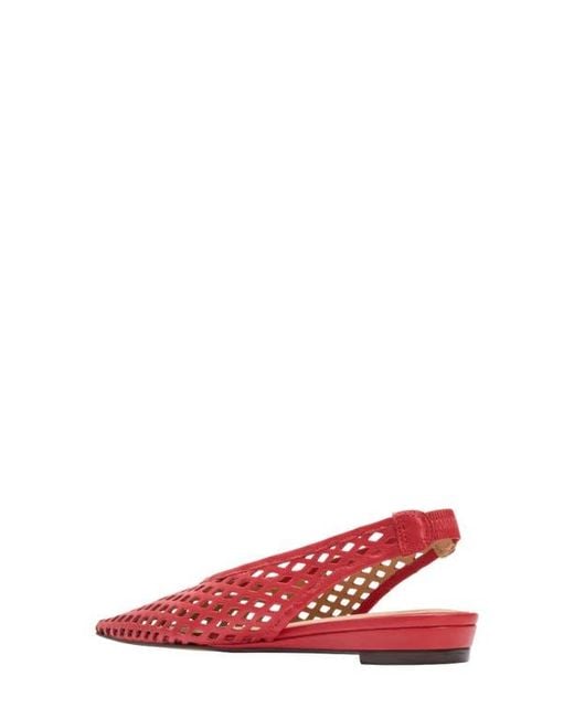 Andre Assous Red Brielle Pointed Toe Slingback Flat