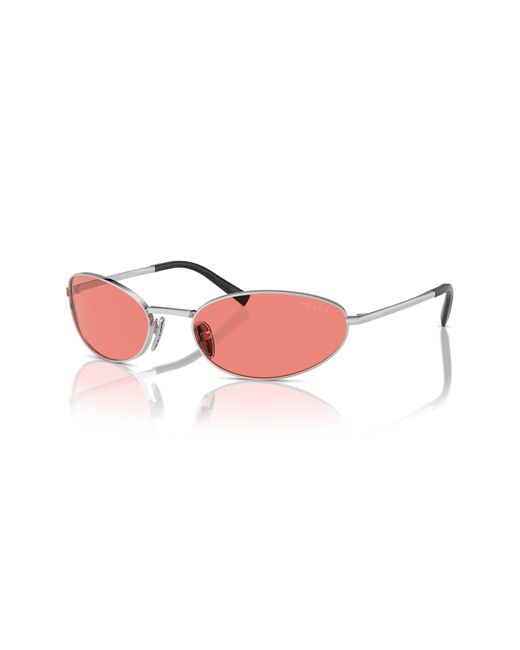 Prada Pink 59mm Oval Sunglasses for men