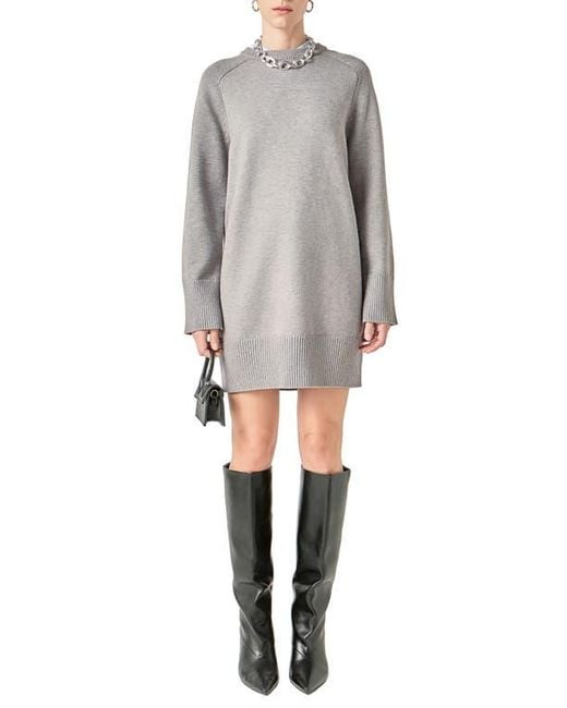 english factory layered sweater dress English Factory