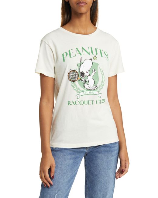 GOLDEN HOUR White X Peanuts Tennis Cotton Graphic T-shirt