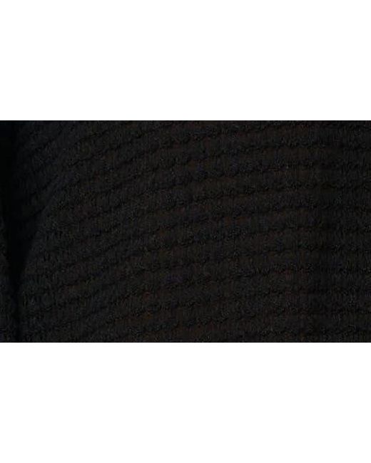 Gibsonlook Black Courtside Open Stitch Sweater