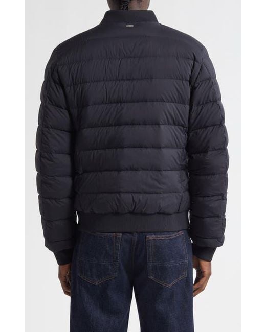 Herno Black L'Aviatore Matte Nylon Down Puffer Jacket for men