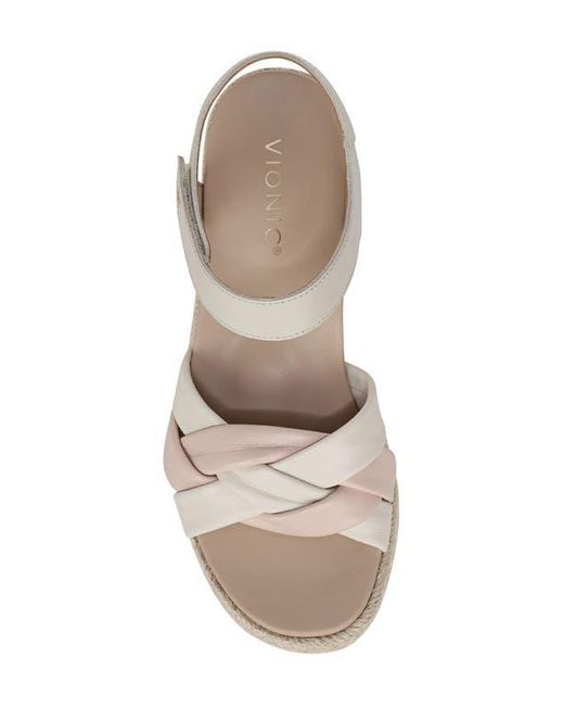 Vionic Natural Saratoga Wedge Espadrille Sandal
