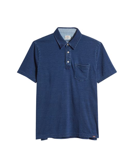 Faherty Brand Blue Cotton Polo for men