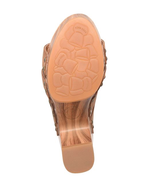 KorkEase Devan Platform Sandal in Brown Lyst