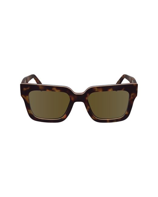 Paul Smith Brown Kenton 52Mm Rectangular Sunglasses
