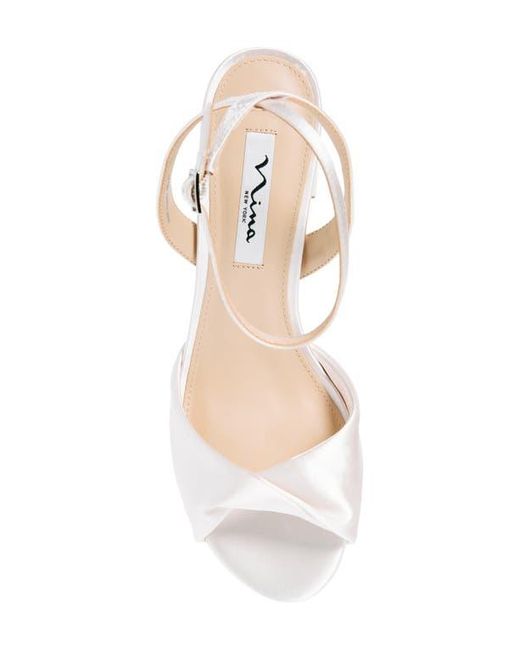 Nina White Nigella Ankle Strap Sandal