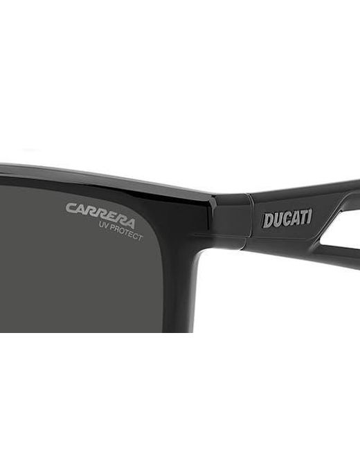 Carrera Black X Ducati 56Mm Rectangular Sunglasses for men