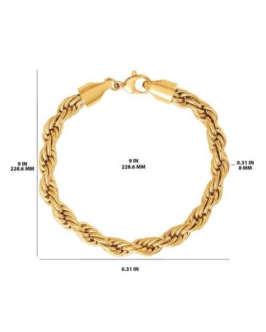 Lucky Brand Metallic Tone Rope Chain Bracelet for men