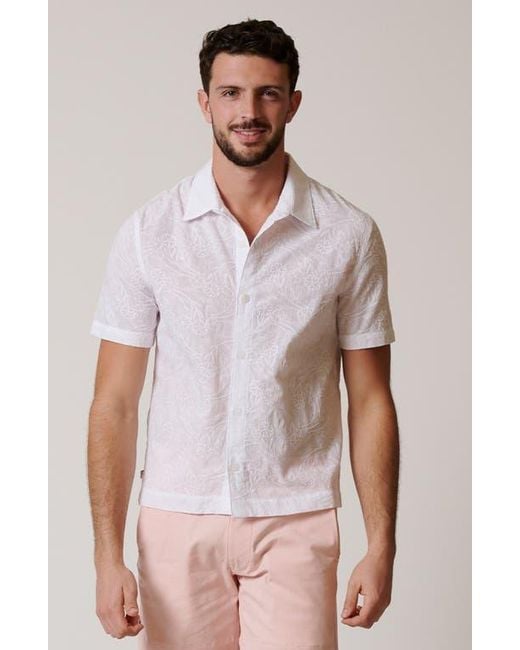 LEISURE LAB White Puerto Escondido Button Up for men