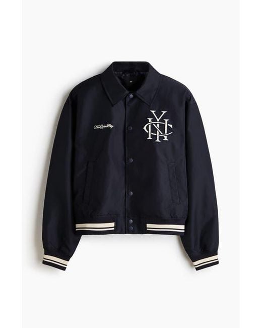 H&M Blue Baseball Jacket for men