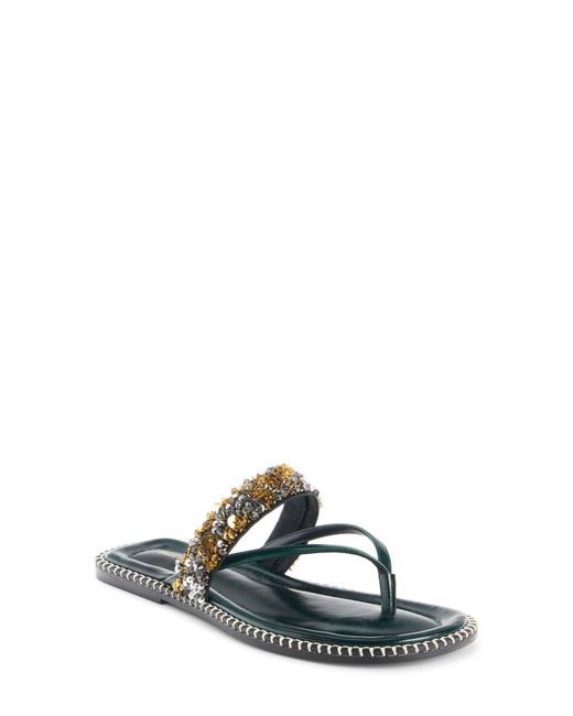 Dries Van Noten Metallic Sequin Slide Sandal