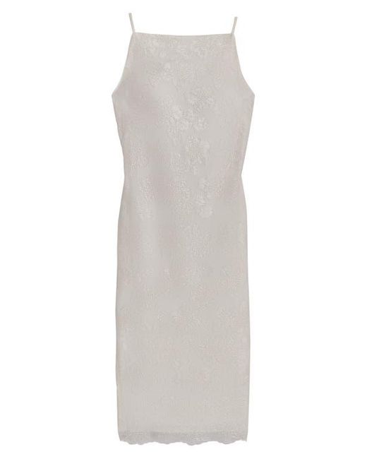 Donna Karan White Embellished Sheath Dress