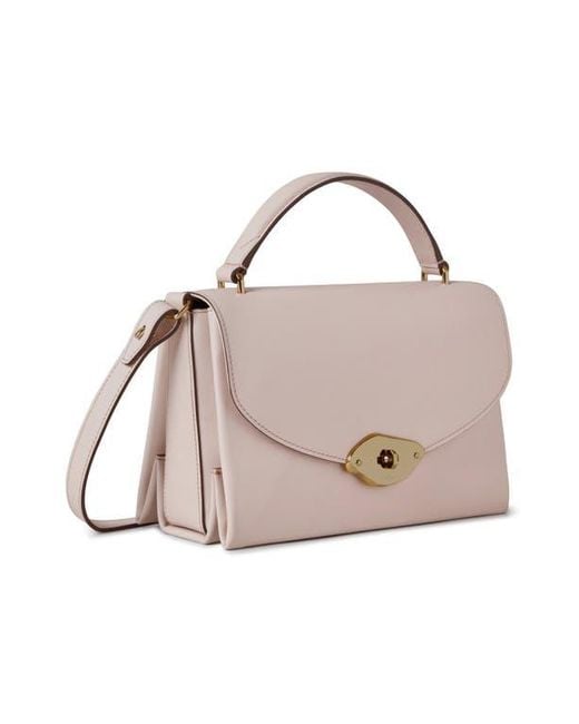 Mulberry Pink Lana High Gloss Leather Top Handle Bag