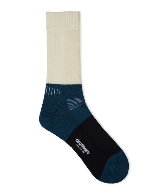 Druthers NYC Blue Vivo Merino Wool Function Blocked Boot Sock for men