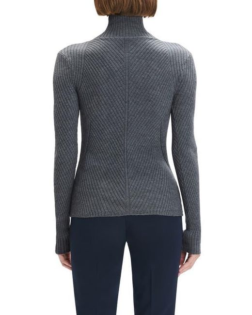 FAVORITE DAUGHTER Gray Be Your Girl Turtleneck Merino Wool Blend Sweater
