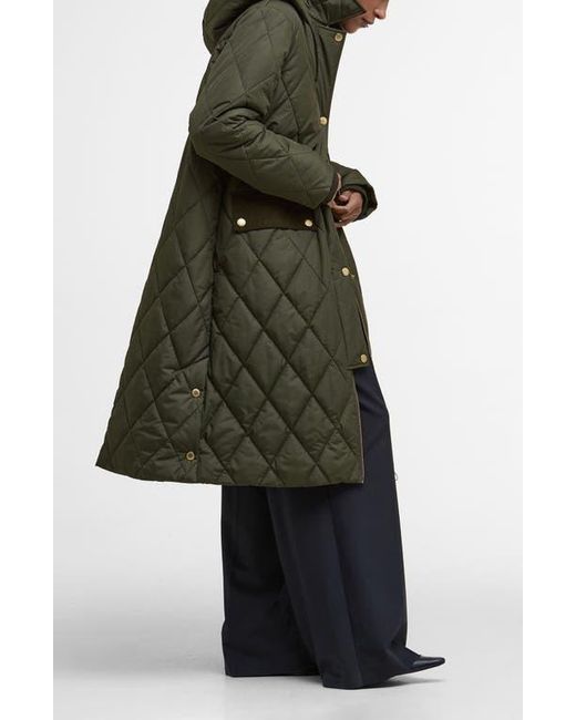 Barbour Black Meredith Quilted Coat