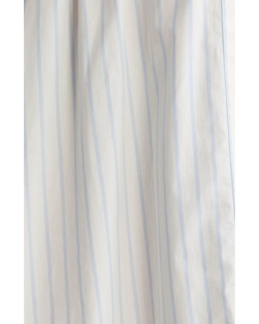 French Connection White Rhodes Stripe Cotton Poplin Shirtdress